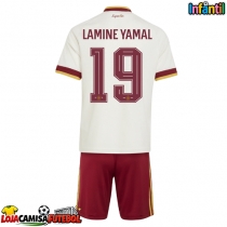 Camisa de Futebol Espanha Lamine Yamal #19 Equipamento Secundário Infantil Mundo 2026 Manga Curta (+ Calças curtas)